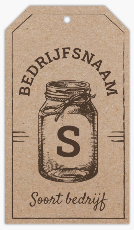 Voorvertoning ontwerp voor Ontwerpgalerij: Boerenmarkt Hang tags, 5 x 9 cm Linnen
