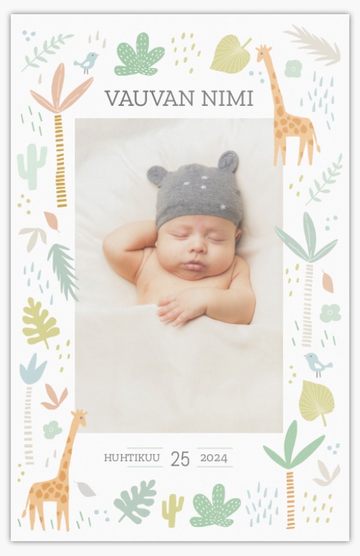 Mallin esikatselu Mallivalikoima: Eläimet Vauvakortti, 18.2 x 11.7 cm