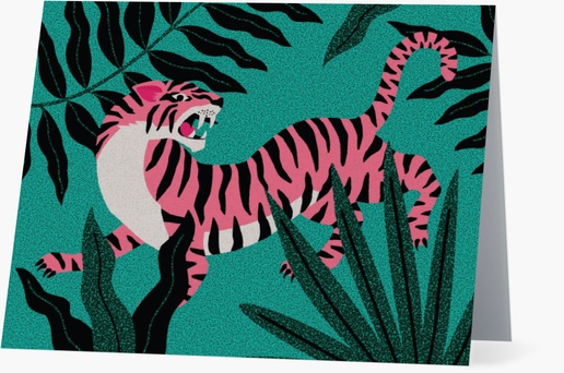 A jungle bold tiger pink gray design