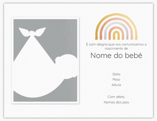 Pré-visualização do design de Anúncios de nascimento, 13,9 x 10,7 cm