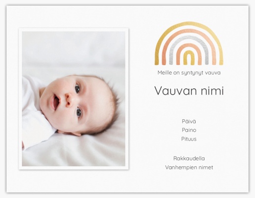 Mallin esikatselu Mallivalikoima: Ilmoitukset vauvan syntymästä Vauvakortti, 13,9 x 10,7 cm