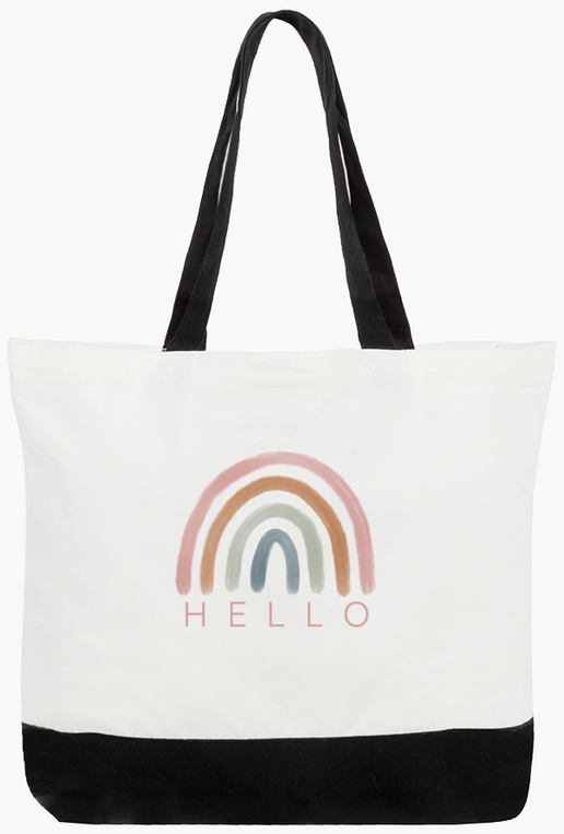 A hello rainbow rainbow brown pink design for Baby