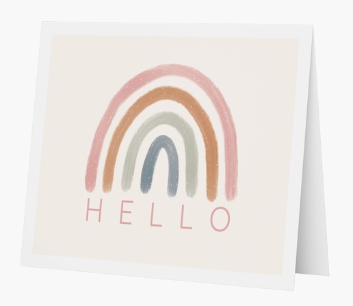 A hello rainbow baby white brown design for Baby