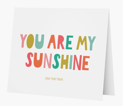 A you are my sunshine typography white orange design for Theme