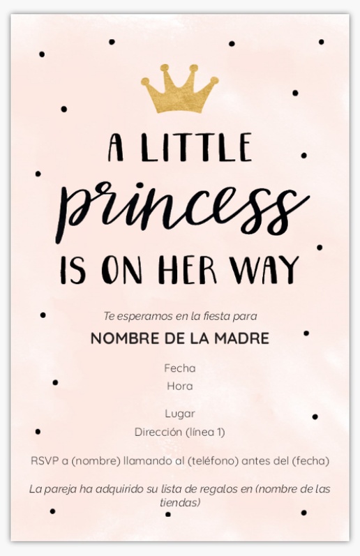 Un princesa en camino baby shower diseño gris para Baby Shower