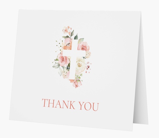 A thank you baby girl baptism gray pink design for Baby