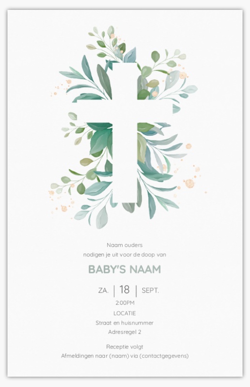 Voorvertoning ontwerp voor Ontwerpgalerij: Baby Kaarten en uitnodigingen, Ongevouwen 18.2 x 11.7 cm