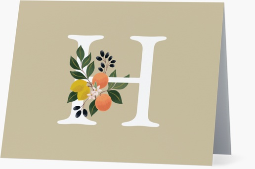 Design Preview for Design Gallery: Florals & Greenery Personalized Note Cards, Folded 5.5" x 4"