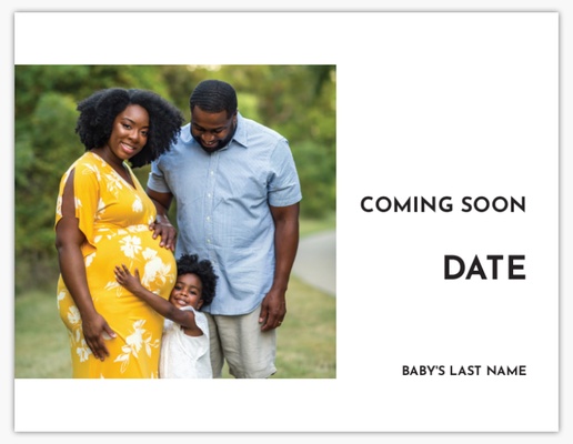 Design Preview for Pregnancy Announcements Invitations & Announcements Templates, 5.5" x 4" Flat