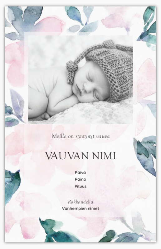 Mallin esikatselu Mallivalikoima: Tyttö Vauvakortti, 18.2 x 11.7 cm