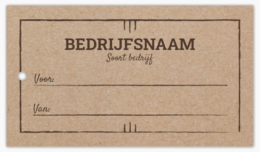 Voorvertoning ontwerp voor Ontwerpgalerij: Boerenmarkt Hang tags, 5 x 9 cm Linnen