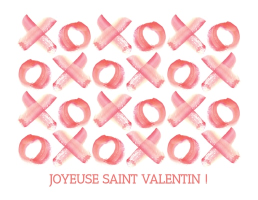 Aperçu du graphisme pour Galerie de modèles : cartes de correspondance pour saint valentin, Non pliées 13,9 x 10,7 cm