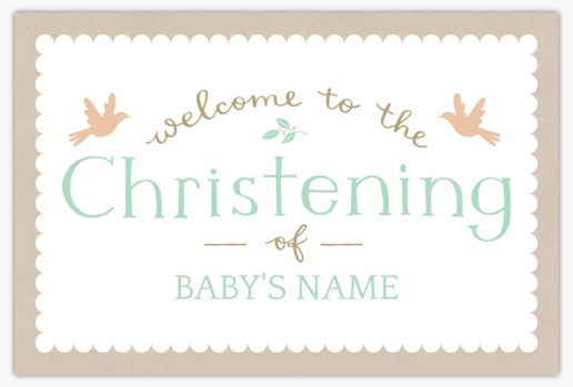 Design Preview for Baptism & Christening Lawn Signs Templates, 12" x 18" Horizontal