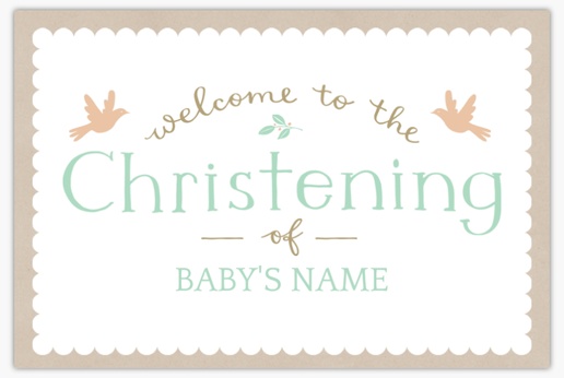 Design Preview for Baptism & Christening Lawn Signs Templates, 24" x 36" Horizontal
