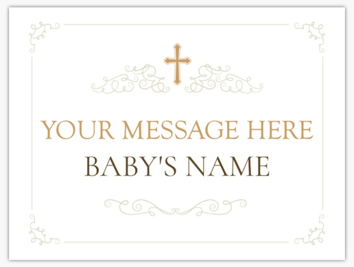 Design Preview for Baptism & Christening Lawn Signs Templates, 18" x 24" Horizontal
