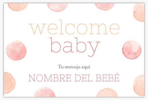 Un niña bienvenido bebé diseño rosa blanco para Eventos