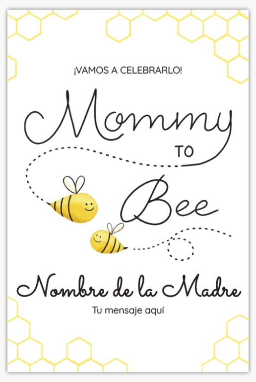 Un abeja de mamá a abeja diseño negro amarillo para Eventos