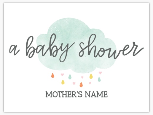A cute baby shower white gray design for Baby