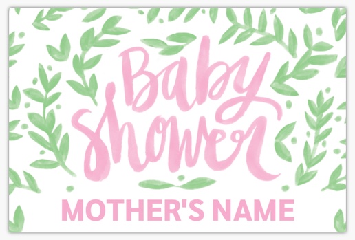 A preppy lettering white pink design for Baby Shower