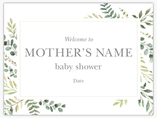 A baby shower organic white gray design for Baby