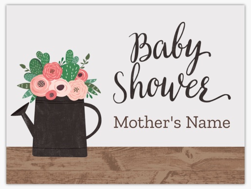 A bridal shower baby white gray design for Baby