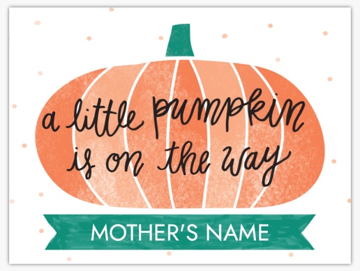 A baby shower baby pumpkin pink gray design for General Party