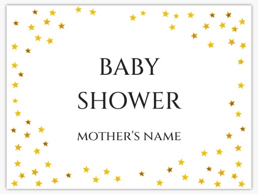 A baby shower stars white gray design for Baby Shower