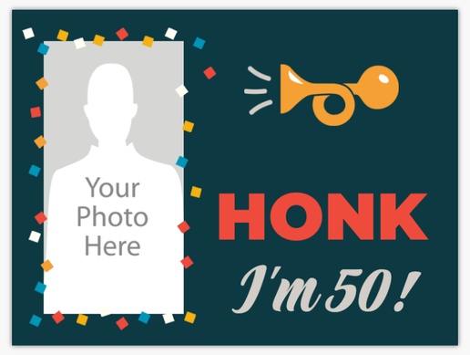 A honk i'm 50 bright gray orange design for Birthday with 1 uploads