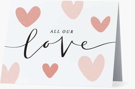Design Preview for Design Gallery: Valentine's Day Personalized Note Cards, Folded 5.5" x 4"