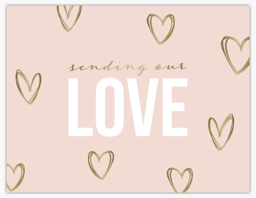 Design Preview for Design Gallery: Valentine's Day Personalized Note Cards, Flat 5.5" x 4"