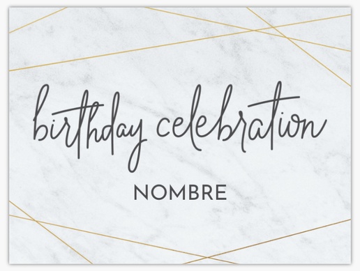 Un cumpleaños geométrico diseño blanco crema para Eventos