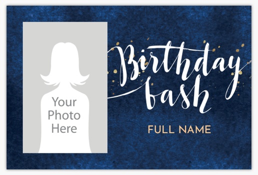 A birthday party logo blue gray design for Photo with 1 uploads