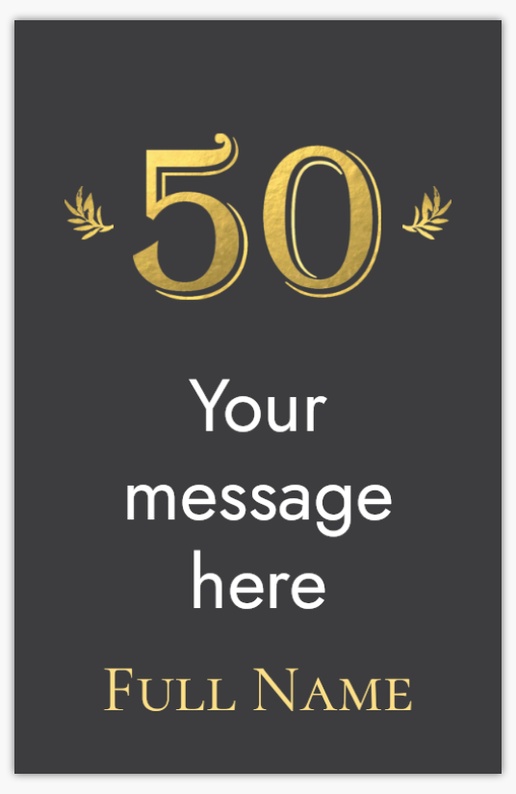 A fiftieth 50th birthday gray brown design for Adult Birthday
