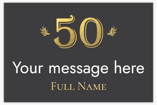 A 50th birthday gold gray brown design for General Party