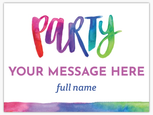 A rainbow colorful pink blue design for General Party