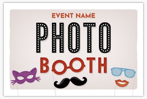 A photo booth props photo booth sign gray pink design for Family Reunion