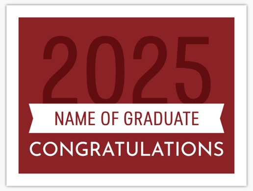 A 2015년 2010 red white design for Graduation
