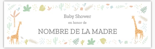 Un mamá y bebé jirafa animal diseño crema para Baby Shower