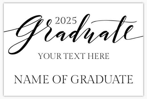 A script purple white gray design for Graduation