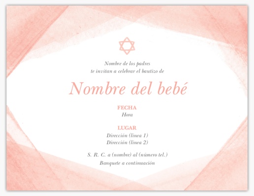Un acuarela rosa ceremonia de nombramiento de bebés diseño blanco gris para Tipo
