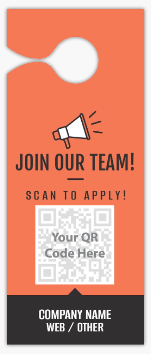 A scan hiring orange gray design for Purpose