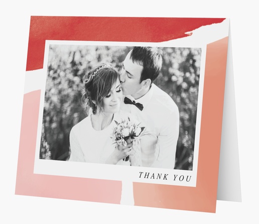 A bold color thank you white pink design for Photo with 1 uploads