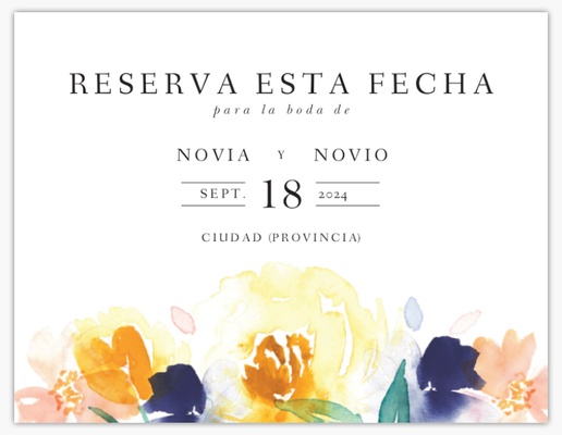 Vista previa del diseño de Galería de diseños de tarjetas save the date para floral, 13,9 x 10,7 cm