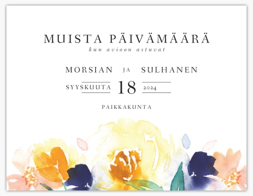 Mallin esikatselu Mallivalikoima: Kesä Muista päivämäärä -kortit, 13,9 x 10,7 cm