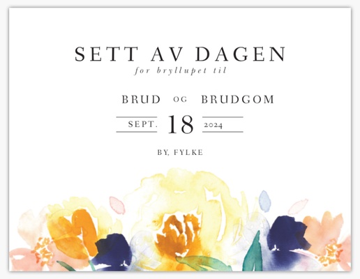Forhåndsvisning av design for Designgalleri: Sommer Sett av dagen-kort, 14 x 10,1 cm