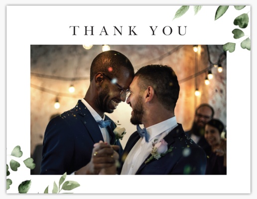 A photo thank you gray black design for Wedding with 1 uploads
