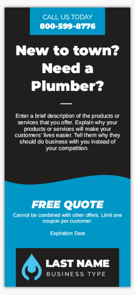 A plumber modern plumber black blue design