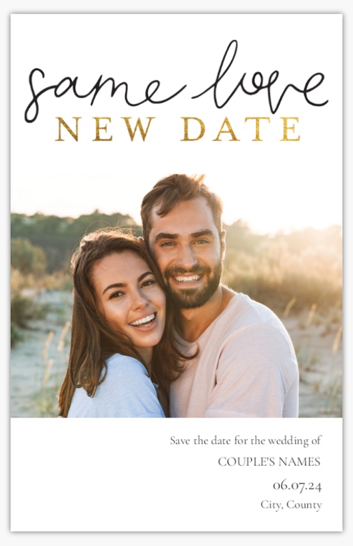 Design Preview for Traditional & Classic Save the Date Cards Templates, 4.6" x 7.2"