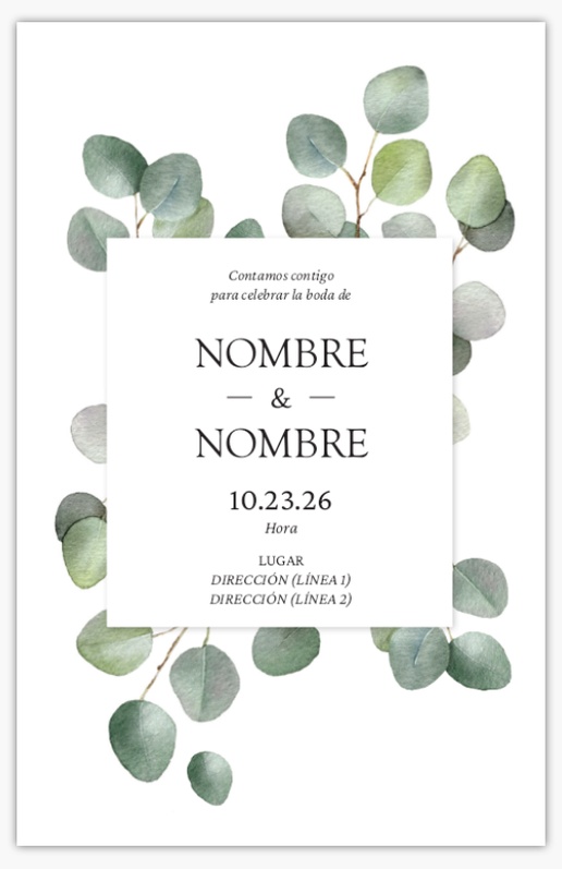 Vista previa del diseño de Plantillas para invitaciones de boda, Plano 18,2 x 11,7 cm