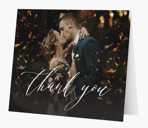 A 1 photos wedding thank you gray design for Elegant with 1 uploads